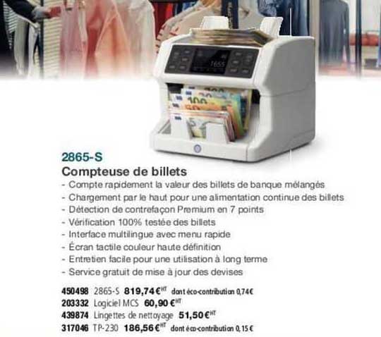 2865-s compteuse de billets
