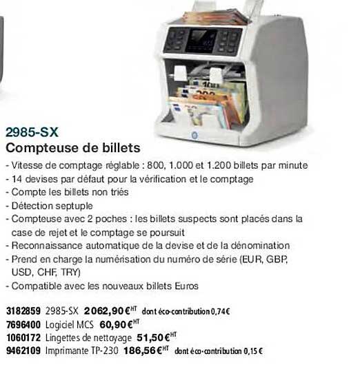 2985-sx compteuse de billets