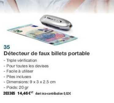 35 détecteur de faux billets portable