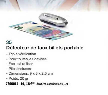35 détecteur de faux billets portable