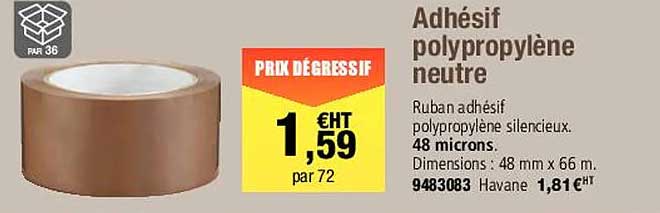 Adhésif Polypropylène Neutre