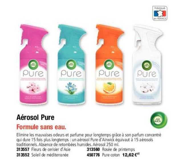 aérosol pure formule sans eau