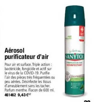 aérosol purificateur d'air