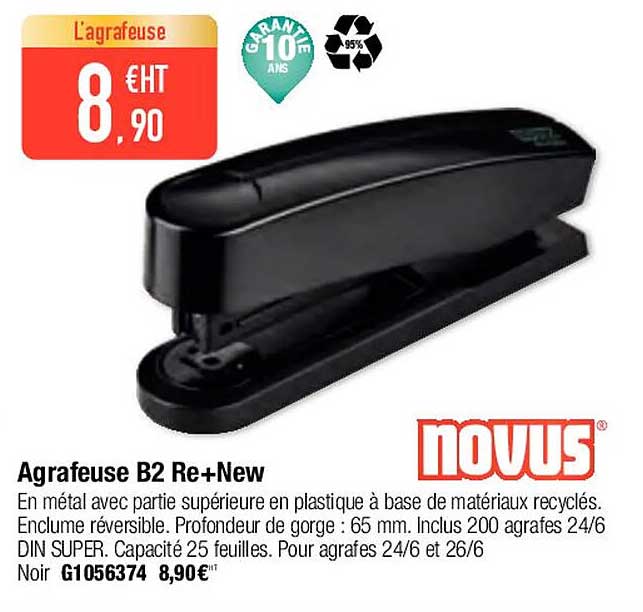 agrafeuse b2 re+new novus