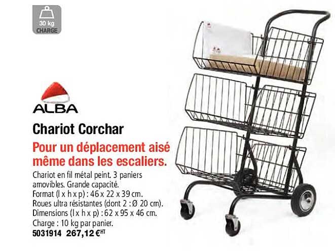 alba chariot corchar pour un déplacement aisé même dans les escaliers.