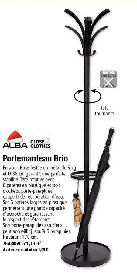 alba close clothes portemanteau brio