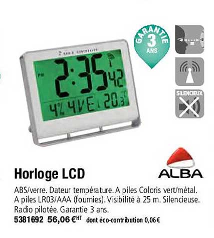 alba horloge lcd