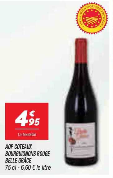 aop côteaux bourguignons rouge belle grâce
