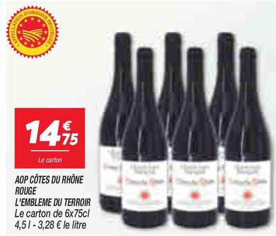 aop côtes du rhône rouge l'emblème du terroir