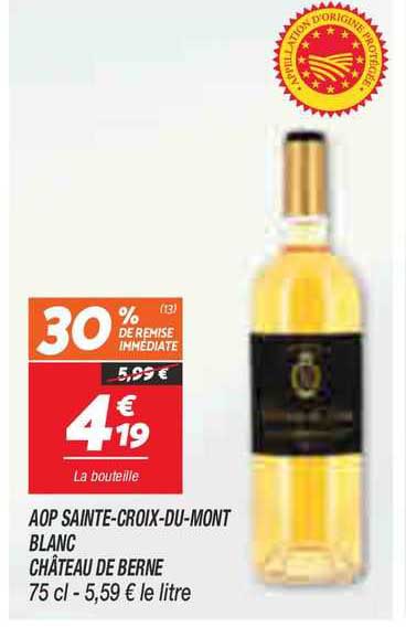 aop sainte-croix-du-mont blanc château de berne