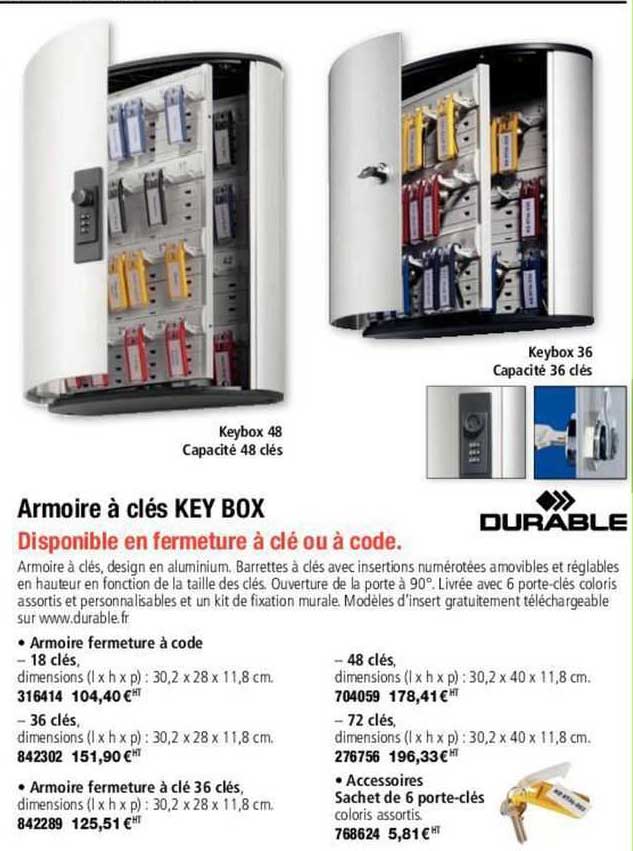 armoire à clés key box durable