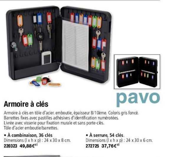 armoire à clés pavo