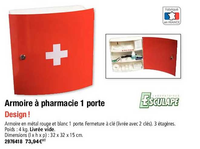 armoire à pharmacie 1 porte