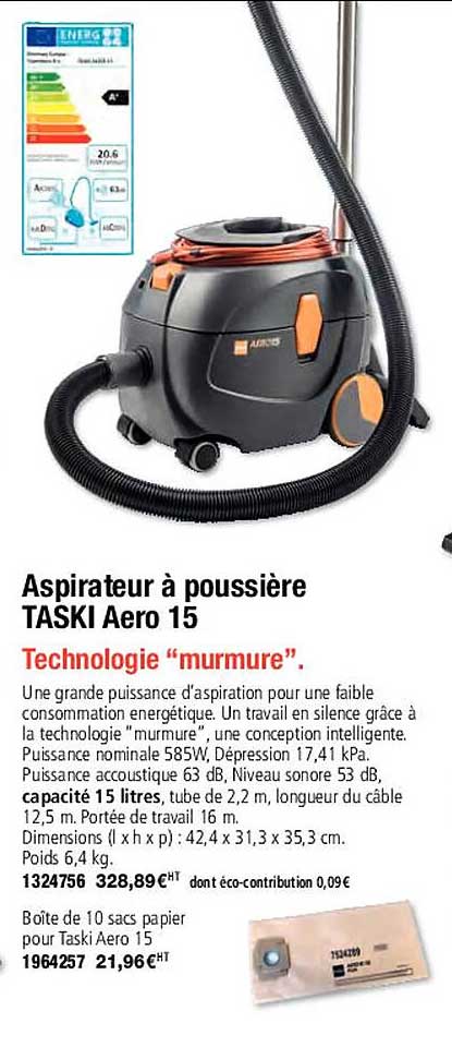 Aspirateur à Poussière Taski Aero 15