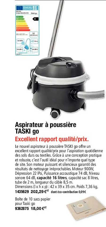 Aspirateur à Poussière Taski Go