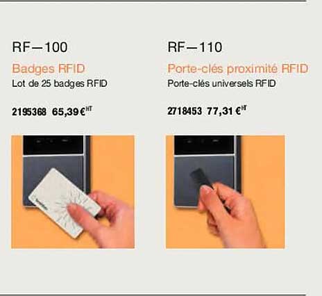 badges rfid, porte-clés proximité rfid
