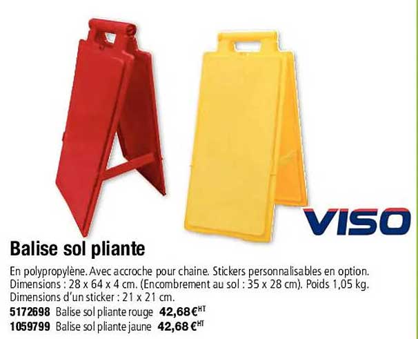 Balise Sol Pliante Viso