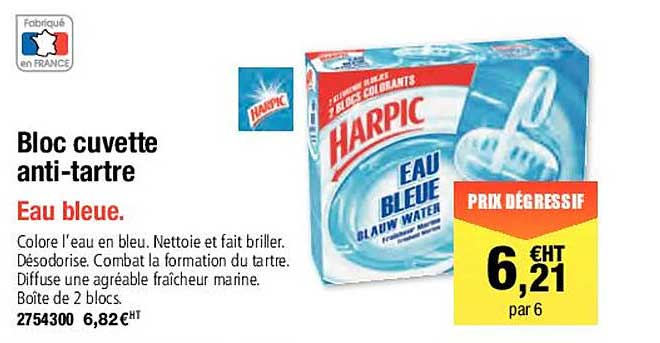 bloc cuvette anti-tartre harpic