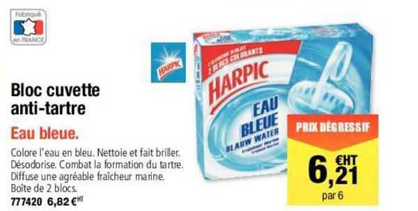 bloc cuvette anti-tartre harpic