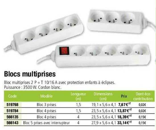 Blocs Multiprises