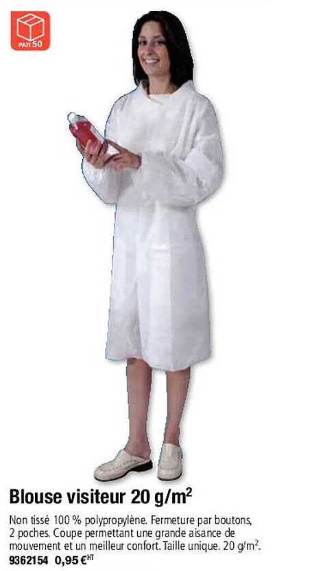 blouse visiteur 20 g/m²