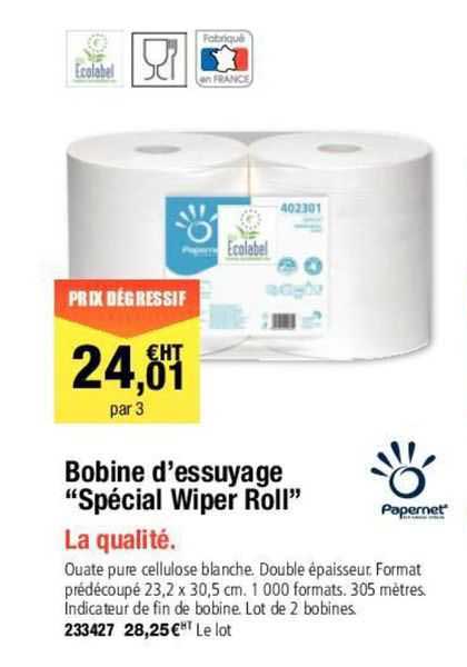 bobine d'essuyage "spécial wiper roll" papernet