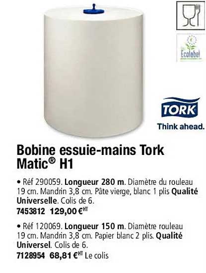 bobine essuie-mains tork matic h1