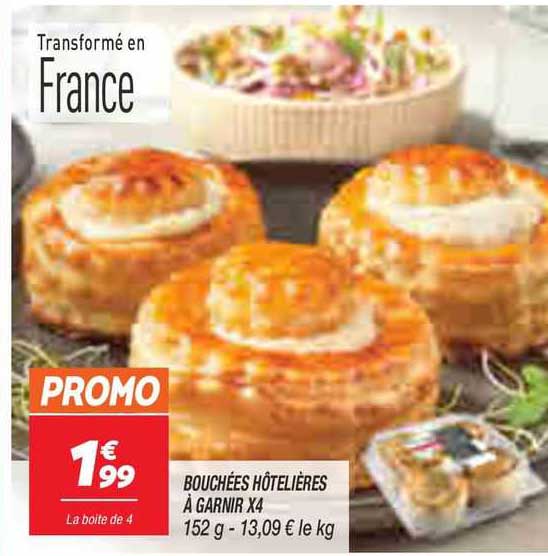bouchées hôtelières à garnir x 4