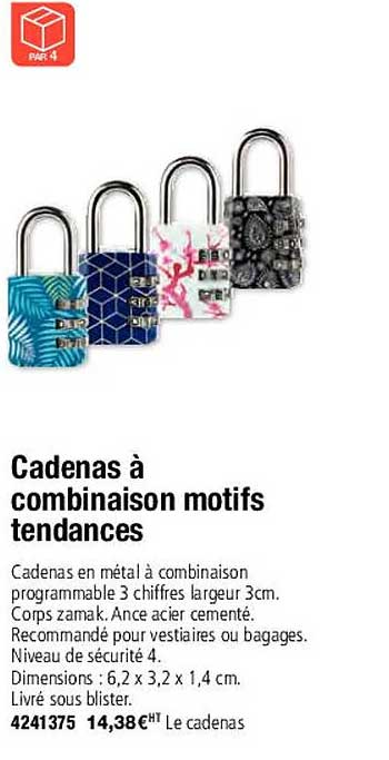 cadenas à combinaison motifs tendances