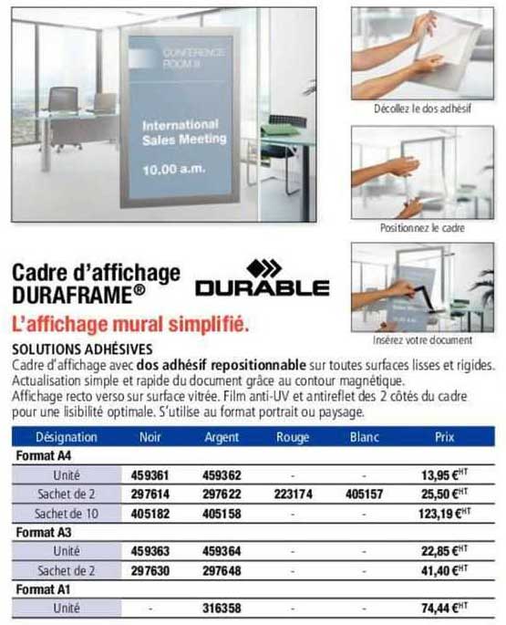 cadre d'affichage duraframe durable