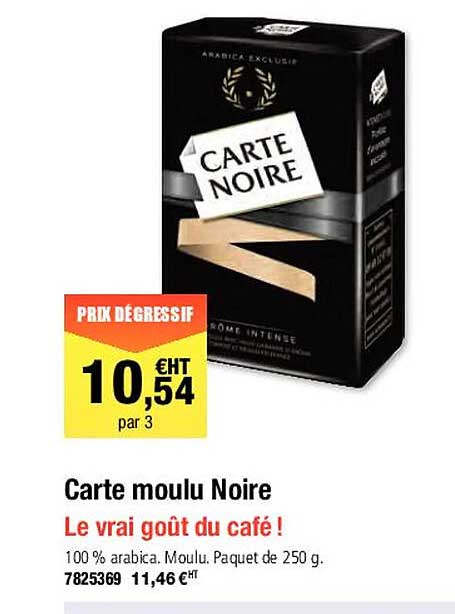 Carte Noire Carte Moulu Noire