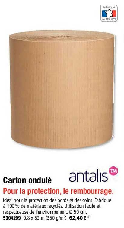 carton ondulé antalis
