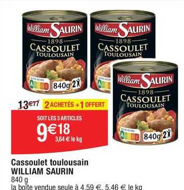 cassoulet toulousain william saurin