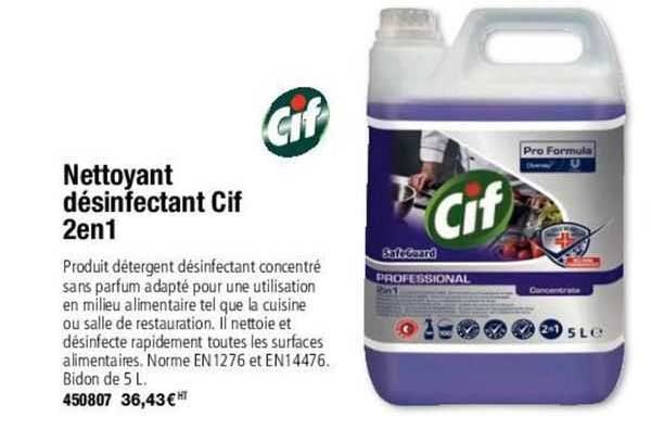 cif nettoyant désinfectant cif 2en1