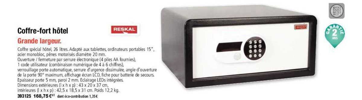 coffre-fort hôtel reskal