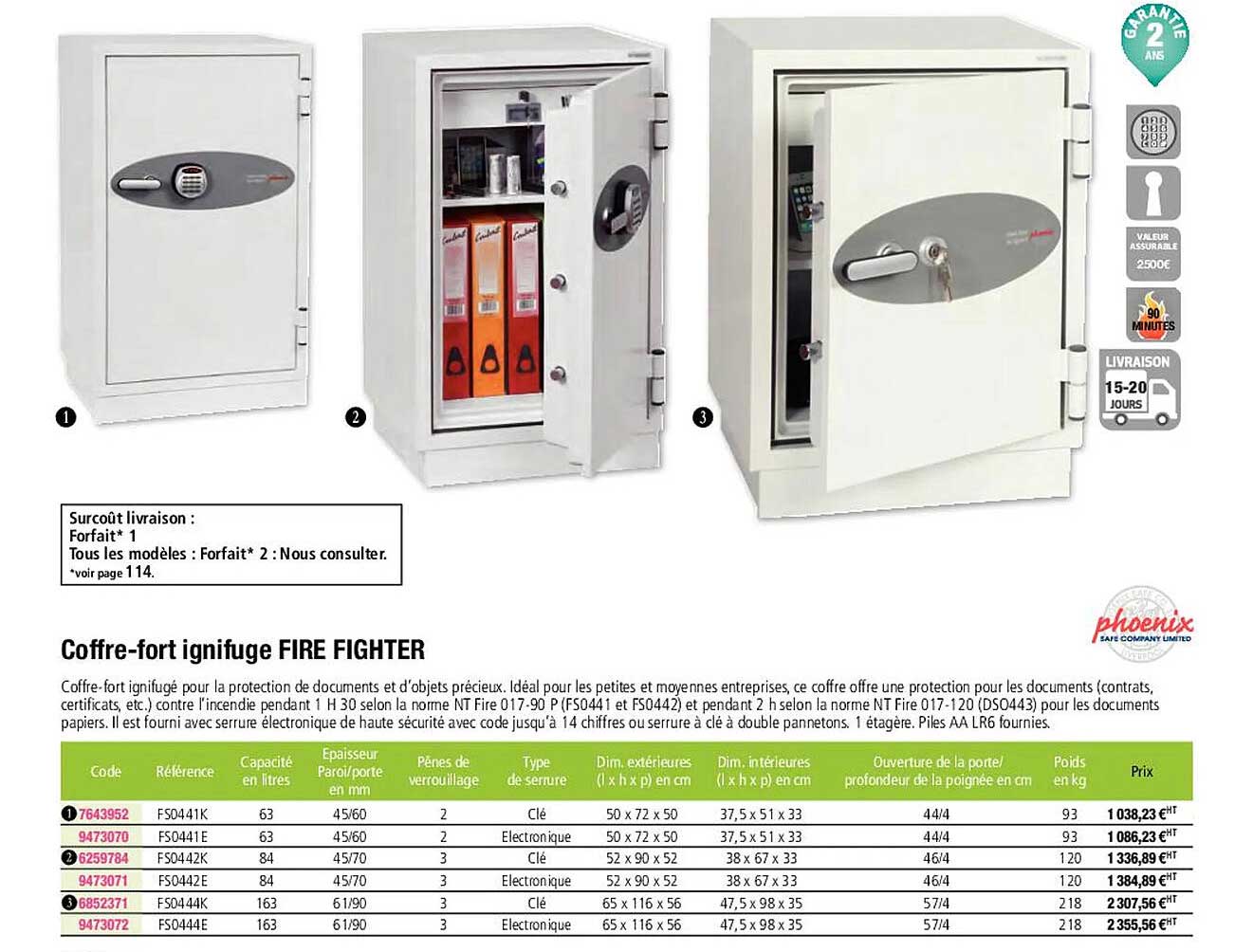 coffre-fort ignifuge fire fighter phoenix