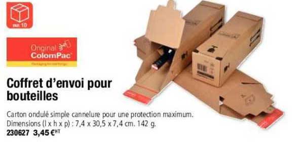 coffret d'envoi pour bouteilles original colompac