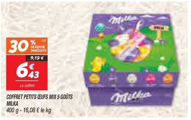 coffret petits œufs mix 5 goûts milka