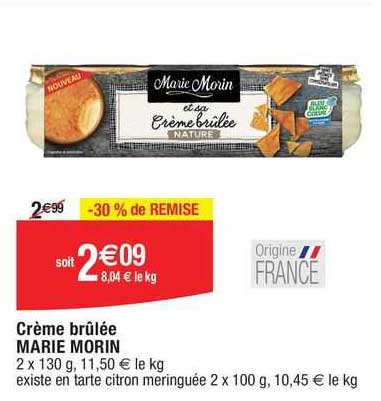 crème brûlée marie morin