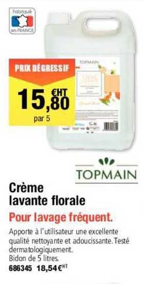 crème lavante florale topmain