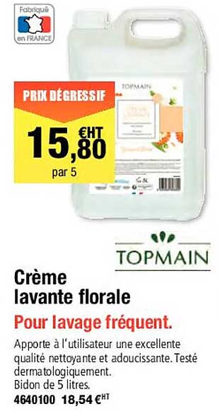 Crème Lavante Florale Topmain
