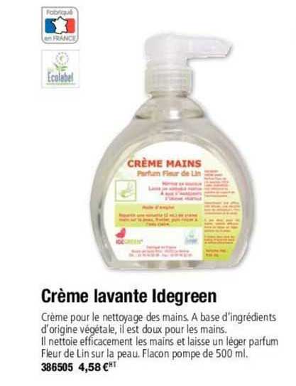 crème lavante idegreen