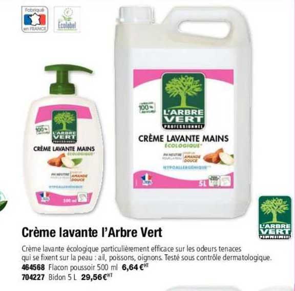 crème lavante l'arbre vert
