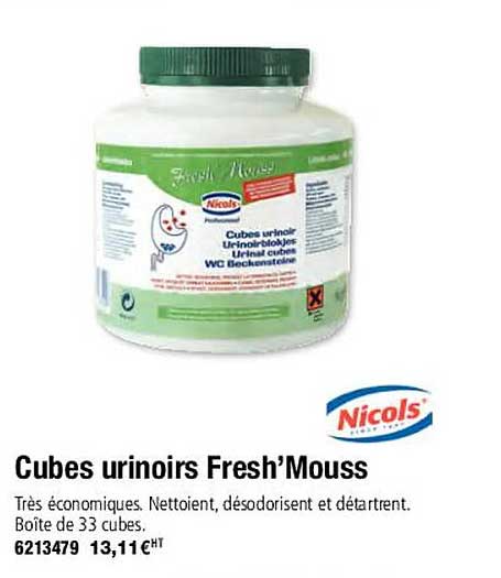 cubes urinoirs fresh'mouss nicols