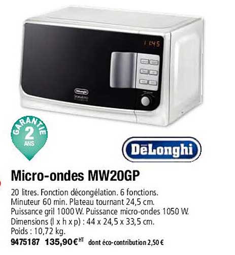 delonghi micro-ondes MW20GP