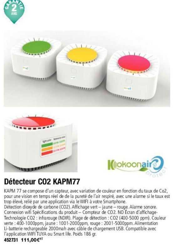 détecteur co2 kapm77