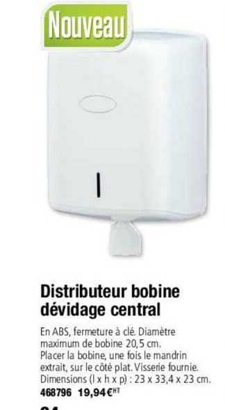 distributeur bobine dévidage central