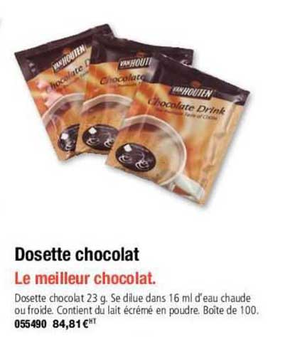 dosette chocolat le meilleur chocolat