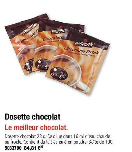 dosette chocolat le meilleur chocolat
