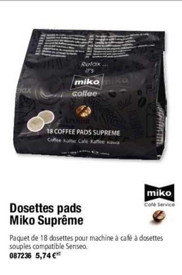 dosettes pads miko suprême